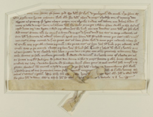 Medieval charter, England, 13th c