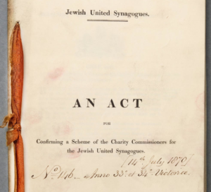 Image of Jewish United Synagogues Act of Parliament, 1873