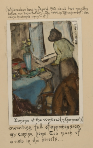 A painting by Arnold Daghani in 1942 with his own annotation added later • German Jewish Collections, The Keep Archive