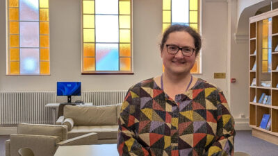 Cassy Sachar in the Lily Montagu Reading Room