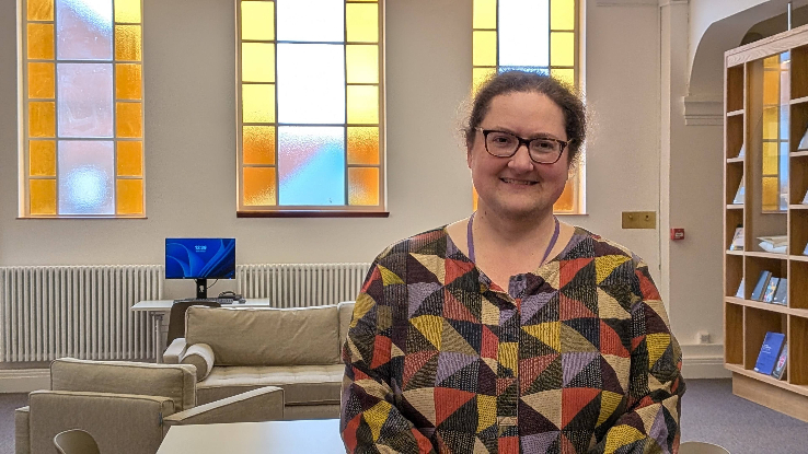 Cassy Sachar in the Lily Montagu Reading Room