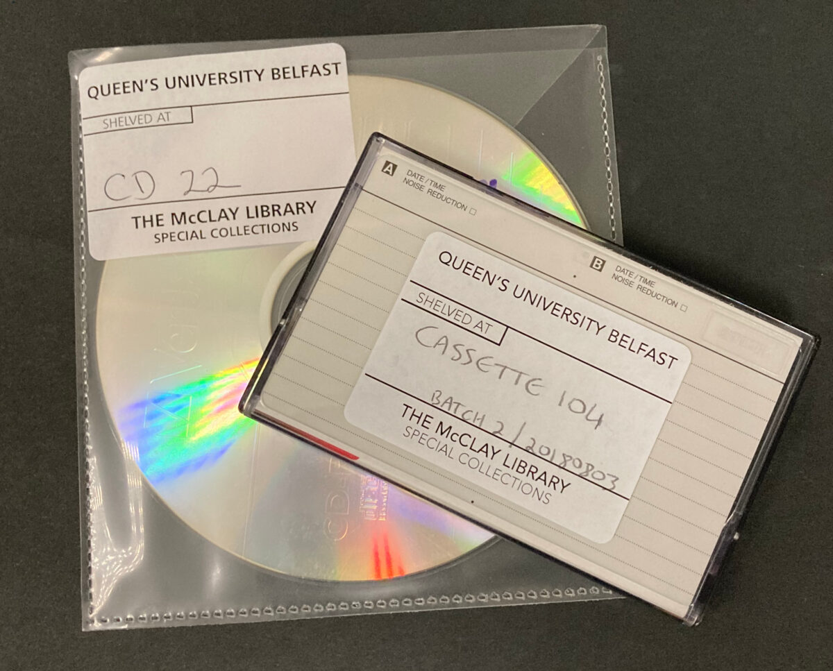 A tape and a CD from the David Warm collection.